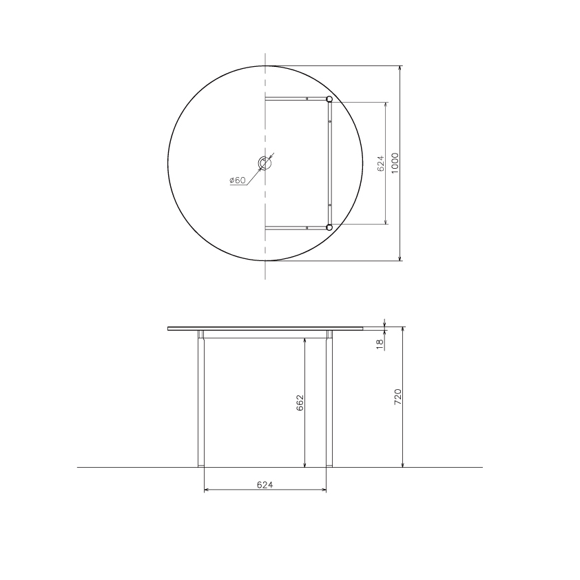 ミーティングテーブル RMシリーズ 角型 幅1800×奥行750×高さ720mm