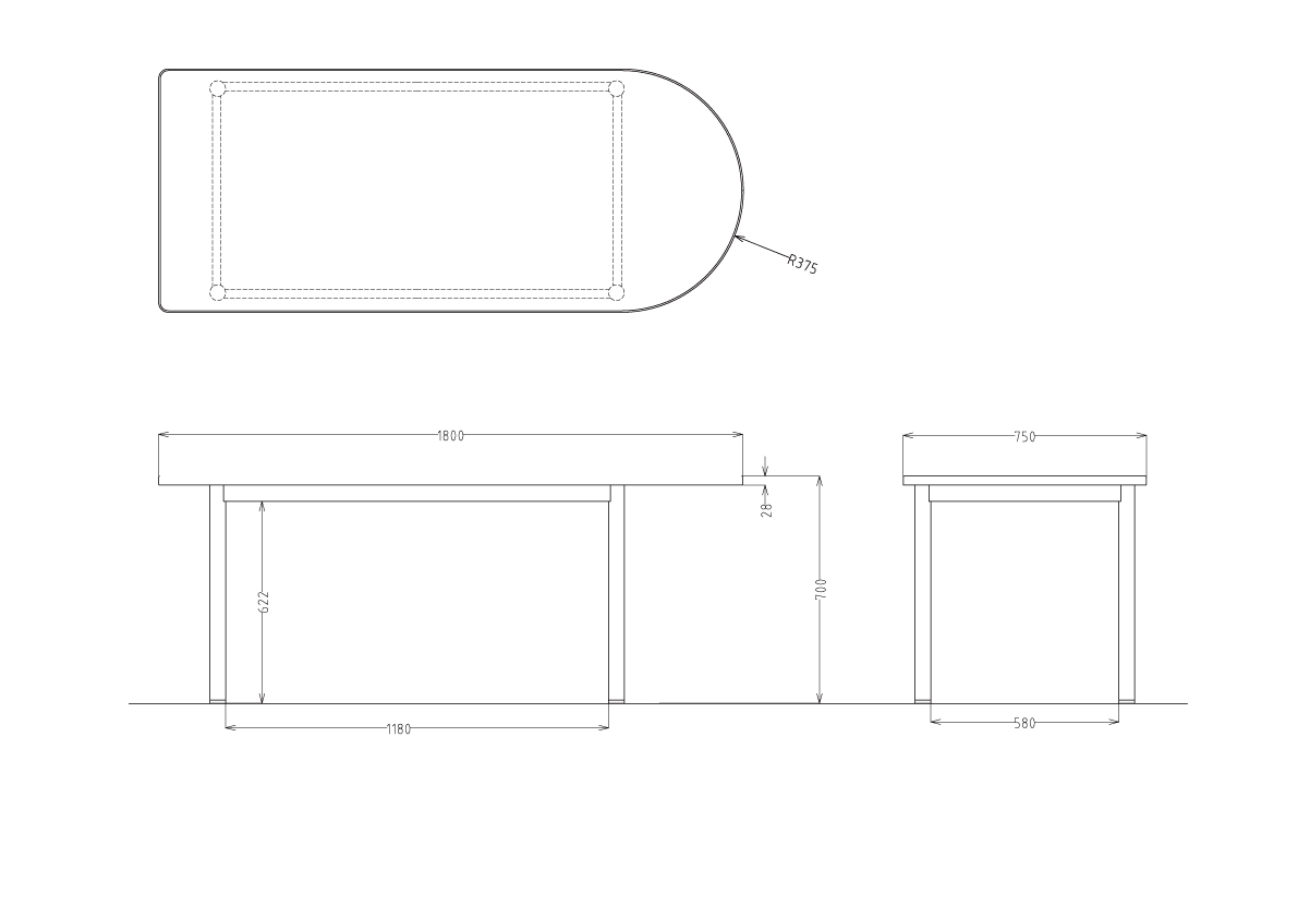 ふるさと割 プロキュアエースTOKIO ミーティングテーブル 半楕円型 1800X750 チーク  147-4056 ATT-1875US T 1台 